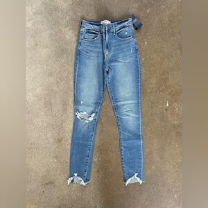 NWT Abercrombie & Fitch The Super Skinny Ankle High Rise Medium Wash Size 26|2L